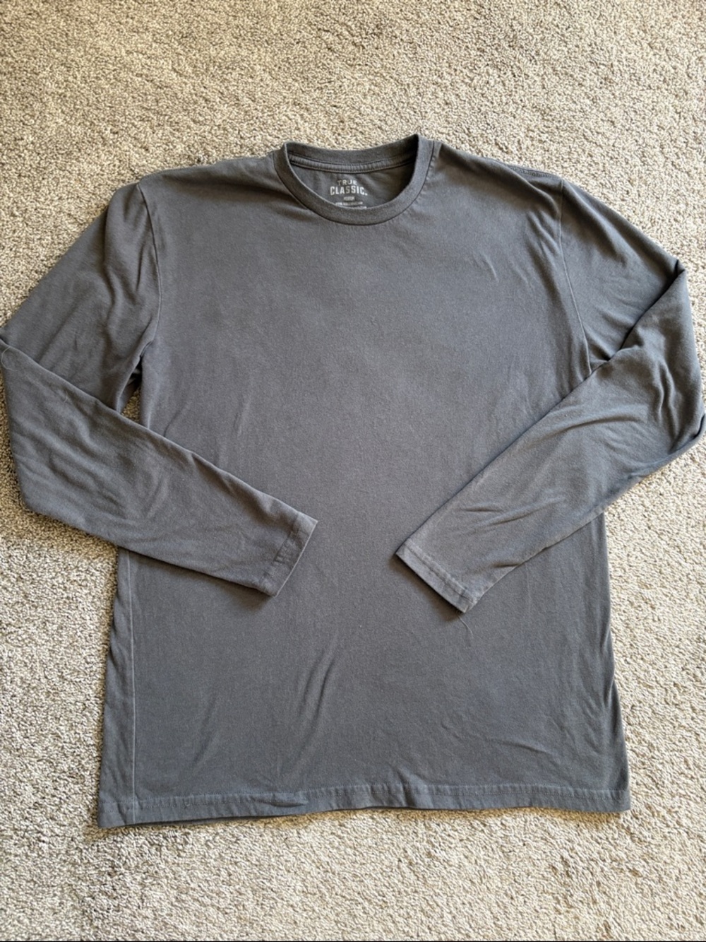 Men's Long-Sleeve Crewneck Shirt - Charcoal Gray